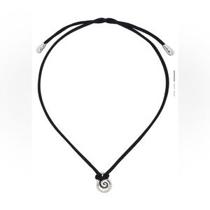 Elegant Silver Spiral Pendant Necklace